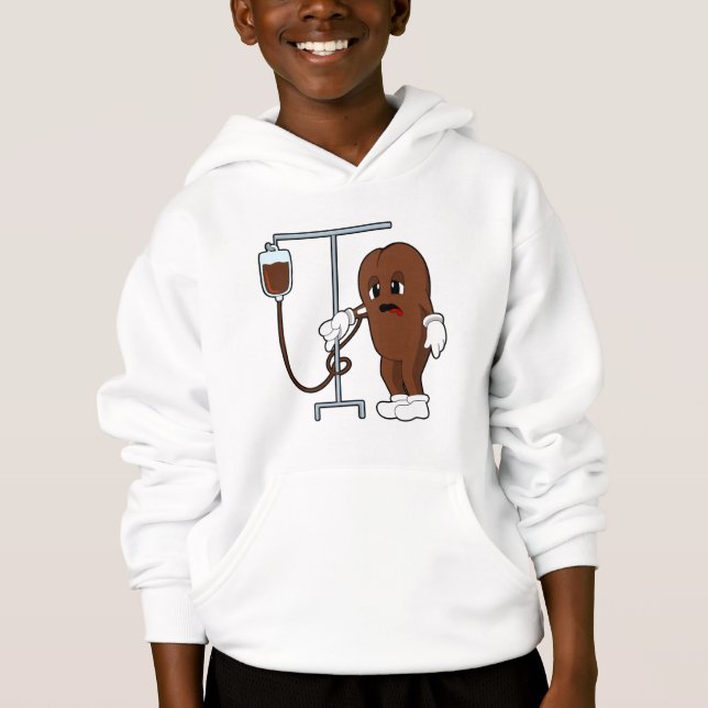 Coffee bean with Coffee pot Hoodie (Front)