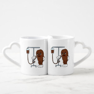 Coffee bean with Coffee pot Mug Set