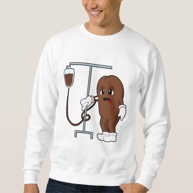 Coffee bean with Coffee pot Sweatshirt (Front)