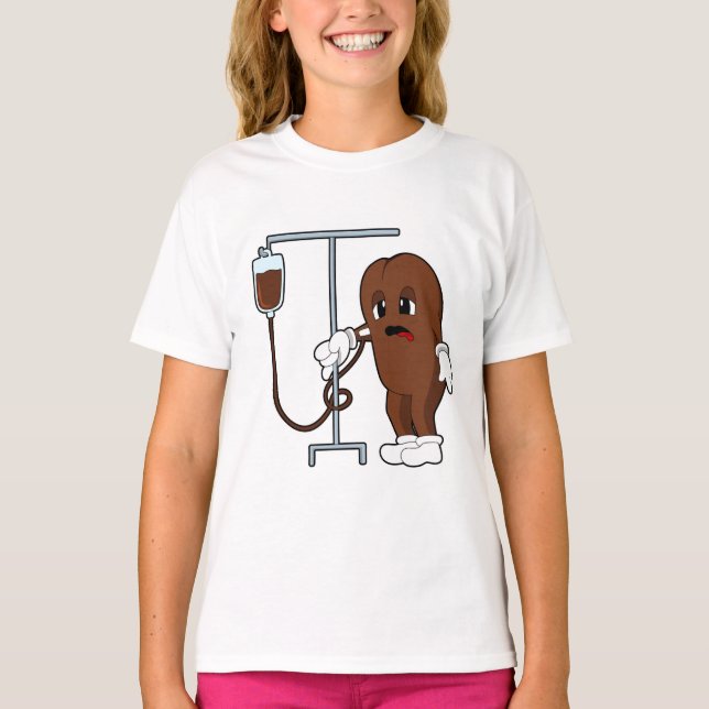 Coffee bean with Coffee pot T-Shirt (Front)