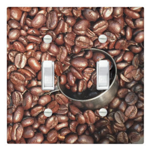 Coffee Beans and Scoop Photograph Light Switch Cover