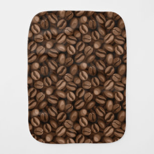 Coffee beans baby burp cloth