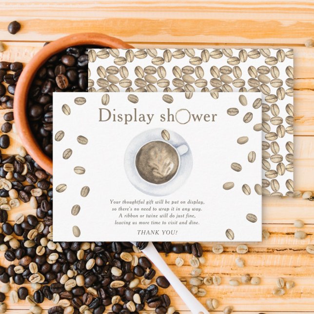 Coffee beans Baby shower Display shower Enclosure Card (Creator Uploaded)