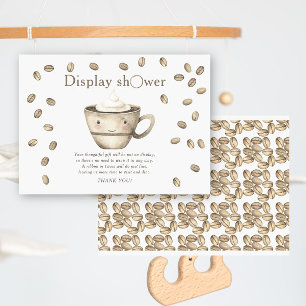 Coffee beans Baby shower Display shower Enclosure Card
