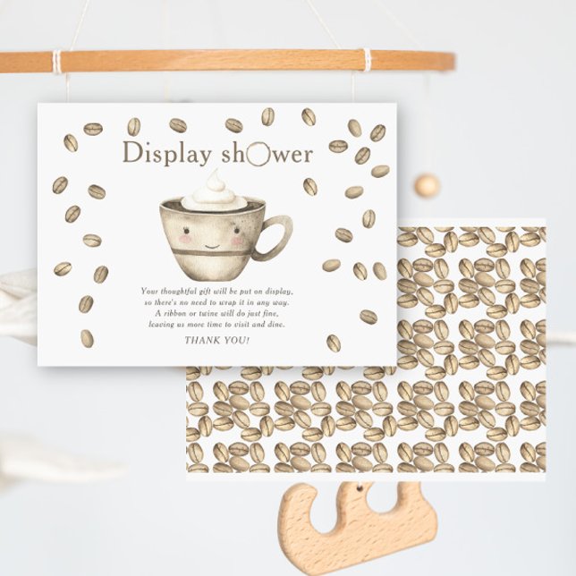 Coffee beans Baby shower Display shower Enclosure Card (Creator Uploaded)