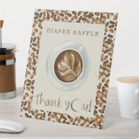 Coffee Beans Baby Shower Thank You Diaper Raffle