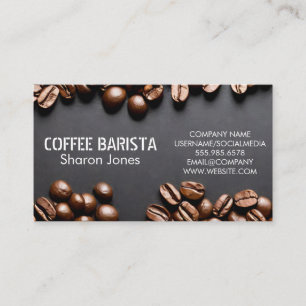 Coffee Beans Background Business Card