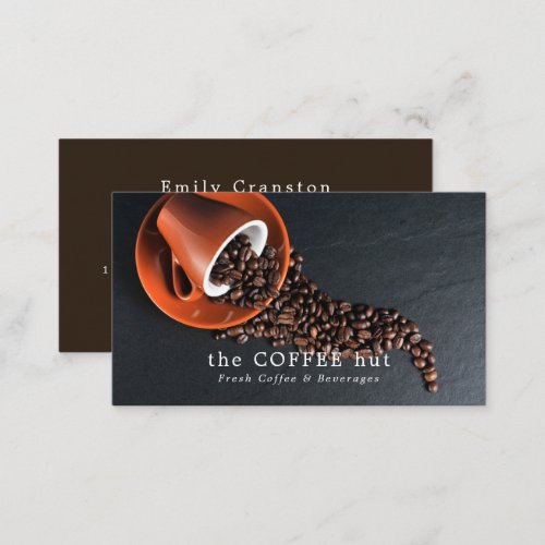 Coffee Beans Barista Caf Coffeehouse Business Card