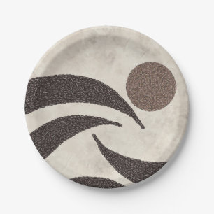 Coffee Beans- Bean Bliss Sunrise- Throw Pillow Paper Plates