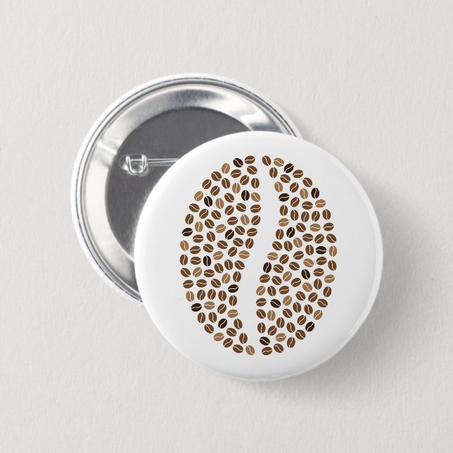 coffee beans bean button (Front & Back)