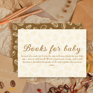 Coffee Beans Books for Baby Shower Enclosure Card