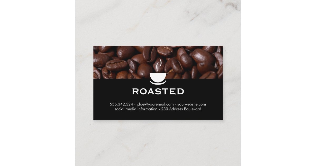 Coffee Beans Business Card Zazzle