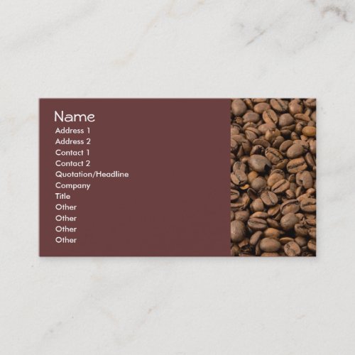Coffee Beans Business Card Templates