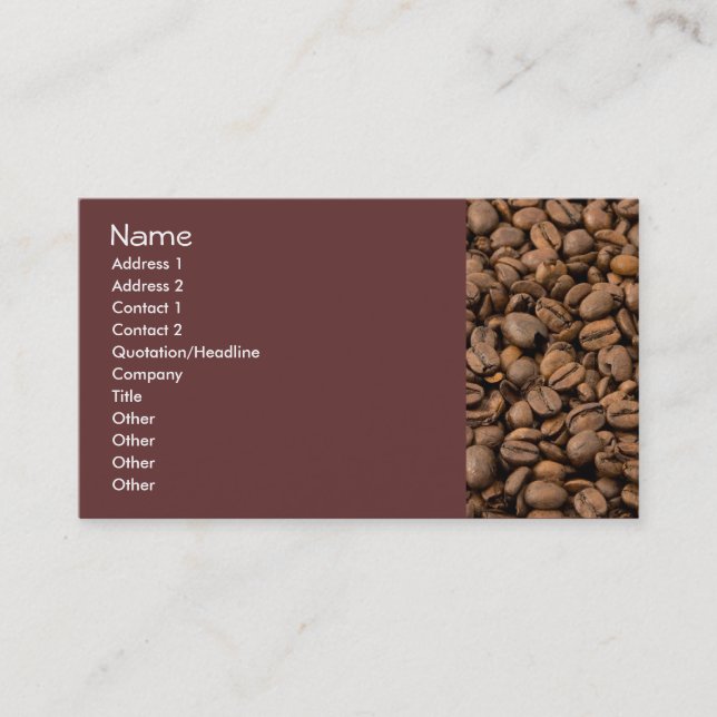 Coffee Beans Business Card (Front)