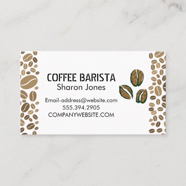 Coffee Beans Business Card (Front)