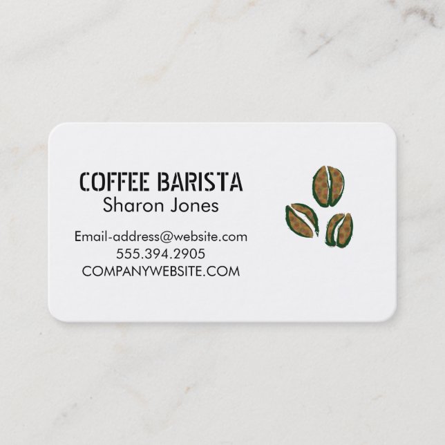 Coffee Beans Business Card (Front)