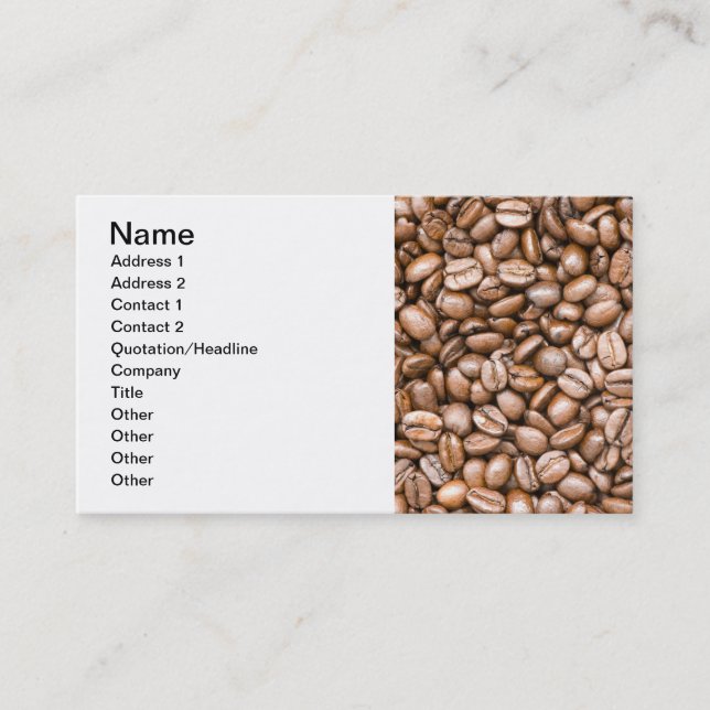 Coffee beans business card (Front)
