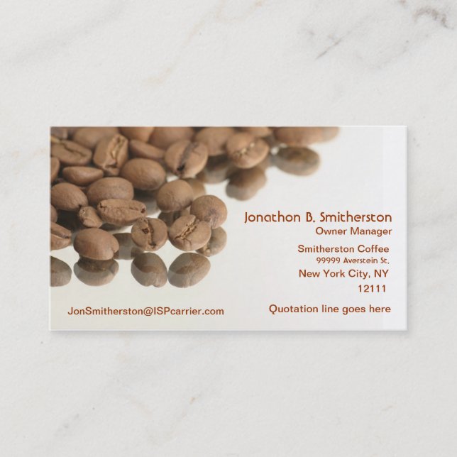 Coffee Beans Business Card (Front)