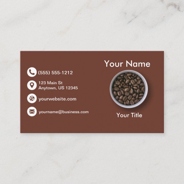 Coffee Beans Business Card (Front)