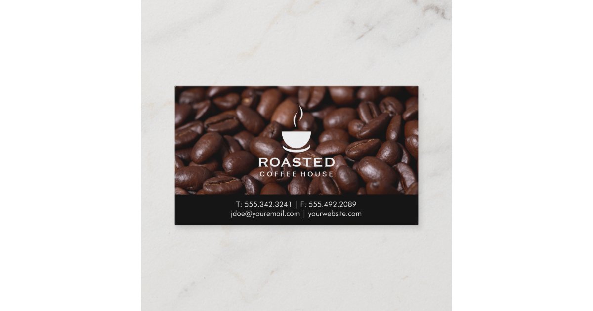 Coffee Beans Business Card Zazzle