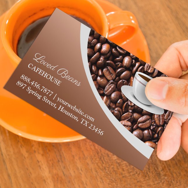 Coffee Beans Business Card Template (Creator Uploaded)