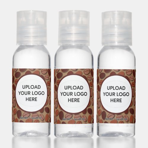 Coffee Beans Cafe Business Logo Name Message Hand Sanitizer