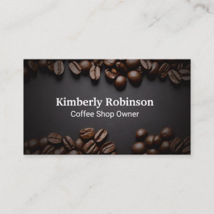 Coffee Beans   Cafe Shop Business Card