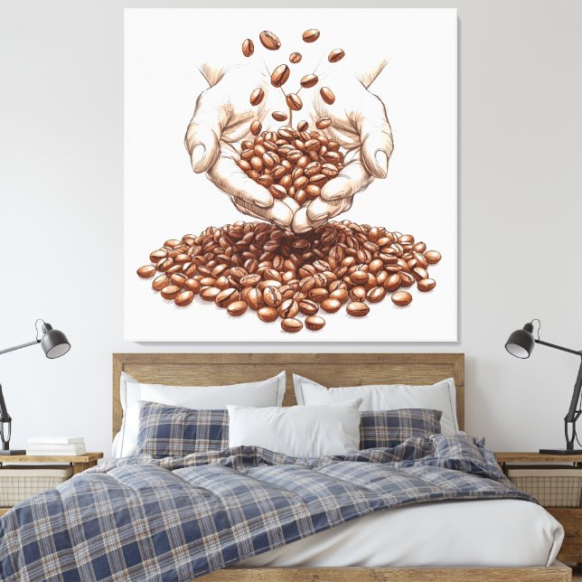 Coffee Beans Canvas Print (Insitu(Bedroom))