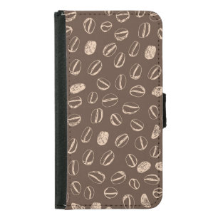 Coffee Beans: Cartoon Doodle Vintage Samsung Galaxy S5 Wallet Case