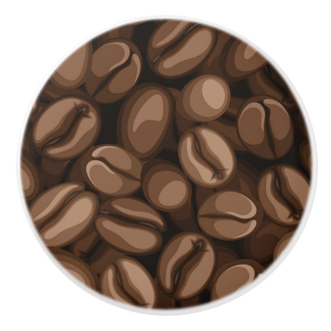 Coffee beans ceramic knob (Front)