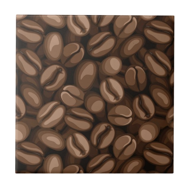 Coffee beans ceramic tile (Front)