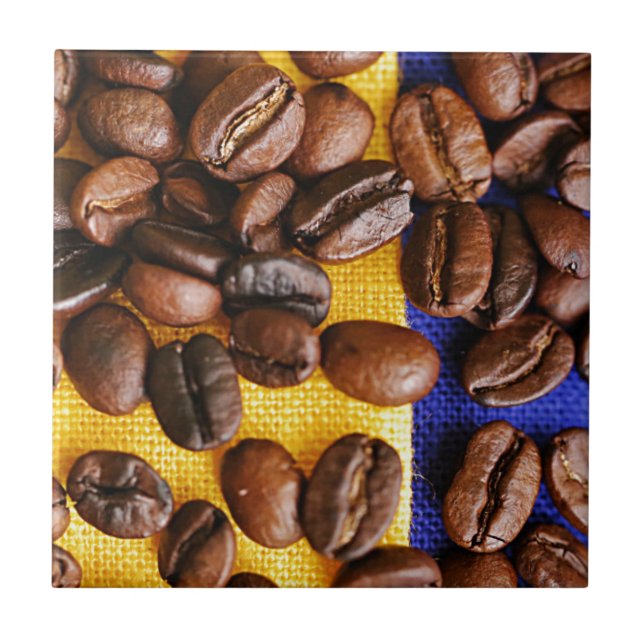 Coffee Beans Ceramic Tile (Front)