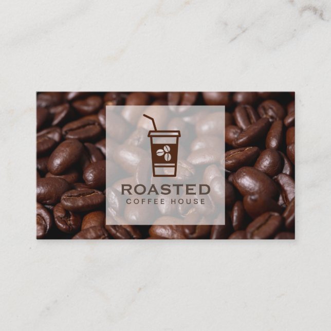 Coffee Beans Coffee Drink Business Card (Front)