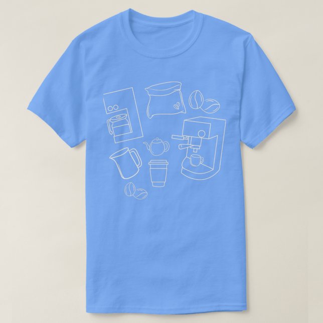 Coffee Beans Coffee Elements Coffee Lover Graphic T-Shirt (Design Front)