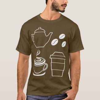 Coffee Beans Coffee Elements Coffee Lover Graphic T-Shirt