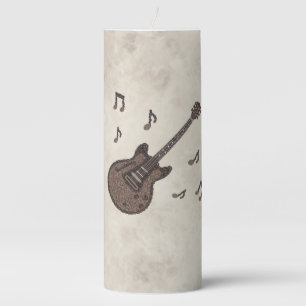 Coffee Beans-Coffee-Guitar-Coffee Art-Music- Pillar Candle
