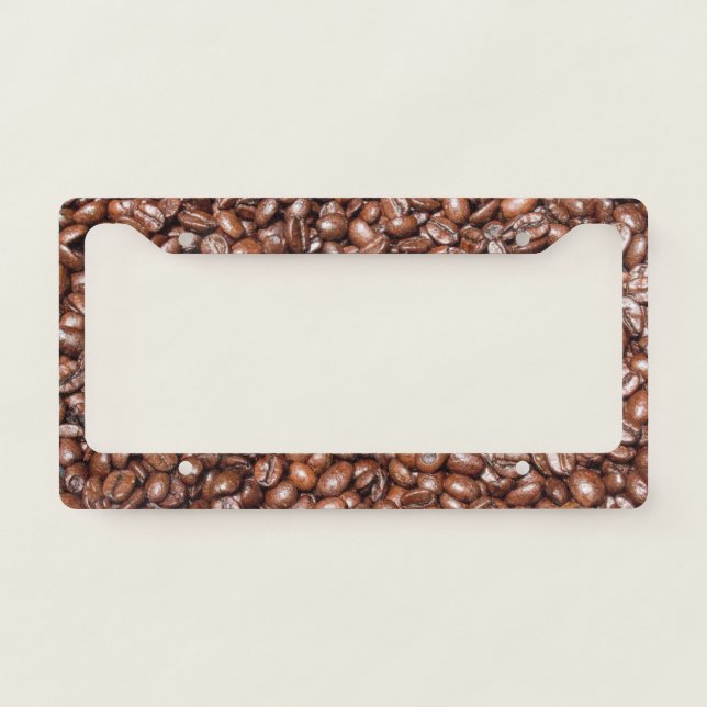 Coffee Beans Coffee Lover License Plate Frame (Front)