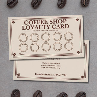Coffee Beans - Coffee Shop Loyalty Card