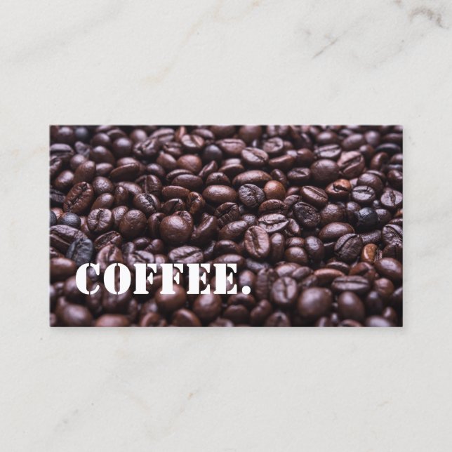 Coffee Beans Coffee Shop Loyalty Punch Card (Front)