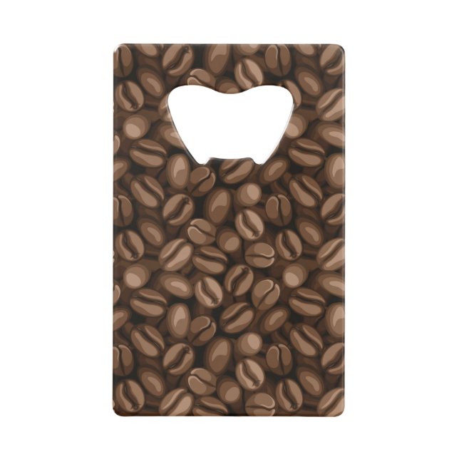 Coffee beans credit card bottle opener (Front)