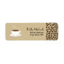 Coffee Beans & Cup Of Coffee Address Labels