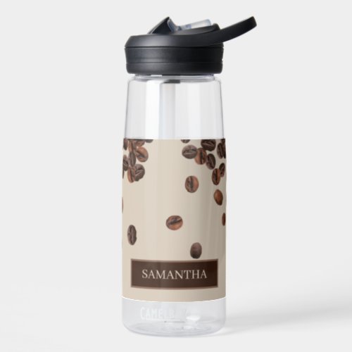 Coffee Beans Custom Name  Water Bottle