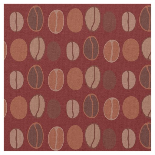 Coffee Beans Cute Cafe Barista Fabric
