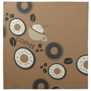 Coffee Beans Donuts Sweet Barista Cloth Napkin