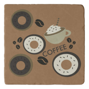 Coffee Beans Donuts Sweet Barista Trivet