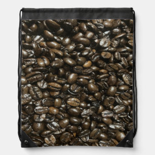Coffee Beans Drawstring Bag