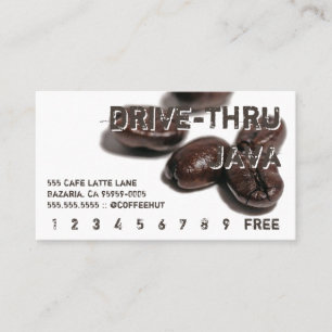 Coffee Beans Drink Punch Card