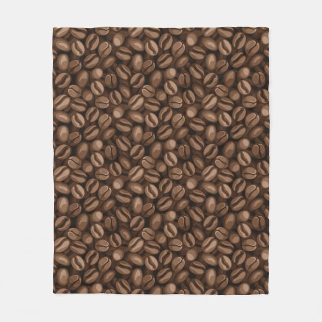 Coffee beans fleece blanket (Front)