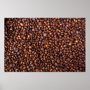 Coffee beans food texture pattern poster