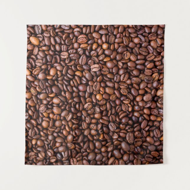 Coffee beans food texture pattern tapestry (Front)